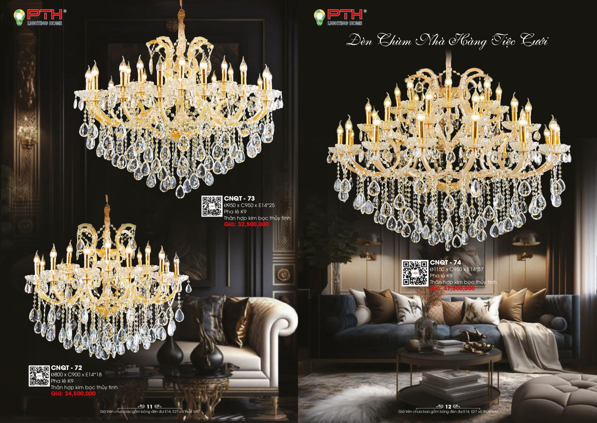 Bảng giá đèn trang trí PTH Lighting Home 2026